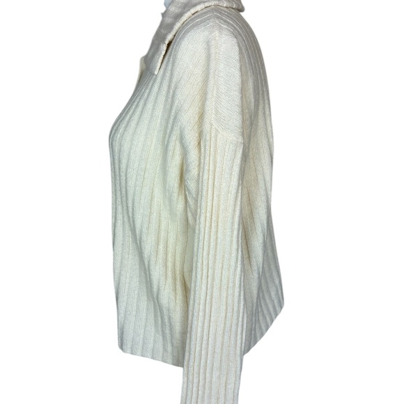 Maxwell Oversized Collar Cream Cardigan Wool Blend Cardigan- Sz M - Picture 7 of 16